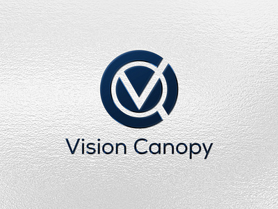 Logo-Design-V-C-Vision-Round-Blue-Canopy-Typography-Symbols