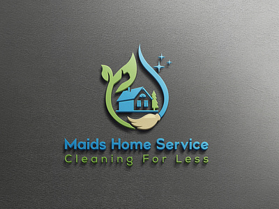 Logo-Design-Home-House-Building-Green-Property-Management-Shine