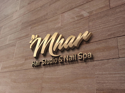 Logo-Design-Typography-Letter-Wood-Spa-Hair-Stoudio-Nail-Parlour 2d beauty branding business design graphic design hair illustration leaf logo logo design nail parlour service spa stoudio typography unique vector wood