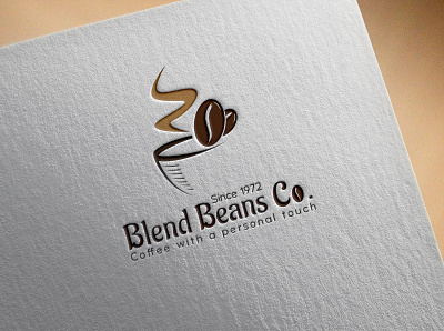 Logo-Design-Coffee-Beans-Cup-Shop-Fresh-Time-Simple-Service-Icon beans branding business coffee company cup design fresh graphic design illustration letter logo logo design luxury service shop simple time unique vector