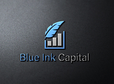 Logo-Design-Feather-Blue-Capital-Legal-Consulting-Notary-Signatu blue branding business company consulting corporate design feather graphic design illustration law legal logo logo design notary royal service signature unique vector