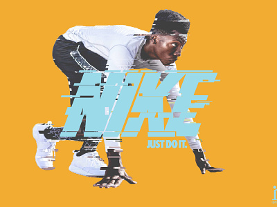 Glitch Effect Nike Poster adobe design glitch effect glitchart graphic nike nike air nike running poster