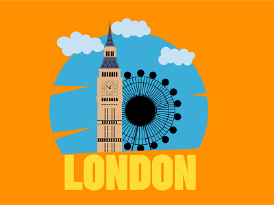 London İllustration adobe ai icon illustration logo london sweet uk vector