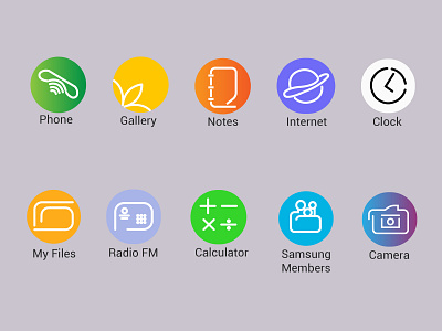 Samsung Icons / Rebranding calculator camera clockwork orange files icons icons set myfiles notes phone radio rebranding samsung