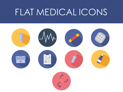 FLAT MEDICAL ICONS
