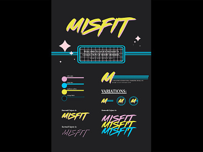 MISFIT (logo/variations brand guide) brand brand guide brand identity branding design typography vector