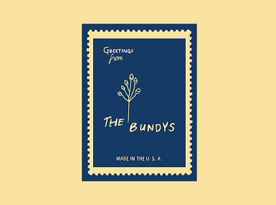 The Bundys (Print Logo 1) album artwork brand brand identity branding design illustration logo merch printmaking typography vector