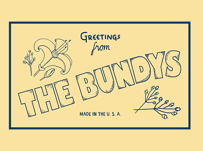 The Bundys (Print Logo 2) brand brand identity branding design illustration logo merchandise printmaking typography vector