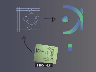 Logo Design [ KO ] adobe illustrator animation branding design golden ratio icon illustration imagine logo logo a day step by step typography vector