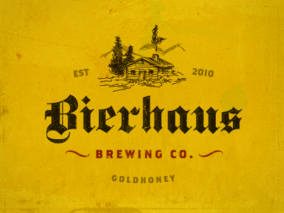 Bierhaus - Custom Lettering alevizio beer bierhaus blackletter brewing est gold house lettering smoke tree