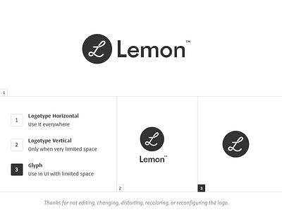 Lemon Style Guide book brand guide guidelines identity lemon logo style styles