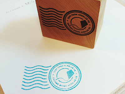 Aerolab HQ Stamp icon illustration packaging print seal stamp