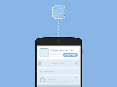 Nexus 5 App Illustration app design flat google header mobile nexus 5 phone