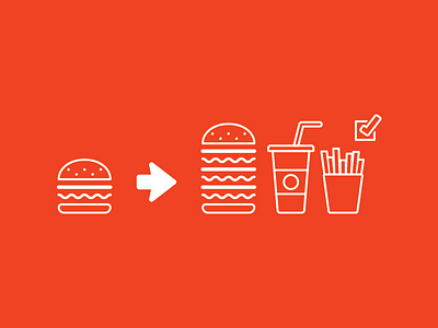 Make it work -> Make it better arrow better check coke fast food fries hamburguer icon make it