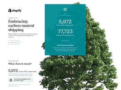 Impact Page Iteration carbon design editorial flat forest icon icons landing tree typography ui ux vector