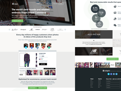 Olapic Redesign - Final Version before and after brands browser flat icon icons landing olapic phot quotes videos