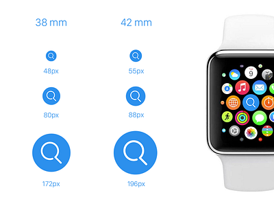 Template for Apple Watch Icons all sizes apple circle export flat icon icons ios 7 style template touch watch