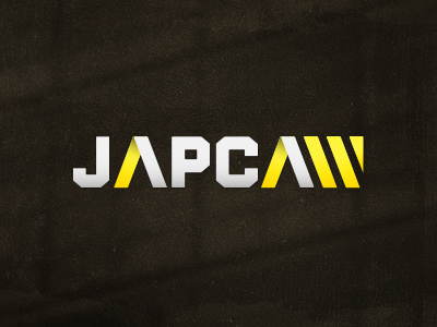 JAPCA Construction brand construction gray helmet identity logo yellow