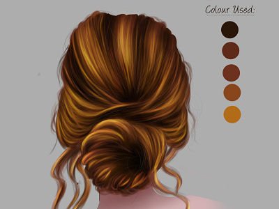 Digital painting of hair