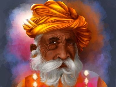 Rajasthani old man