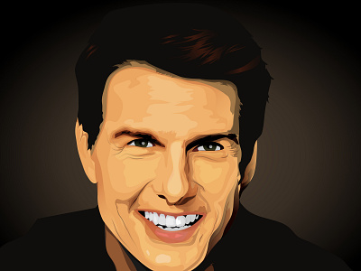 Tom Cruise 01 cartoon portrait graphic design illustration portait vector