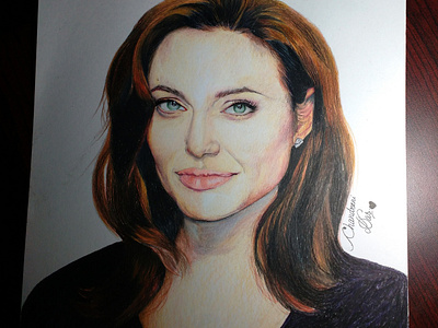 Drawing of Angelina Jolie