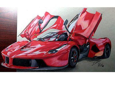 Drawing of a car