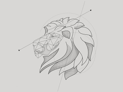 Abstract Lion chandrani das drawing graphic design illustration vector