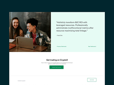 CryptoX Footer Section concept crypto ui web design website