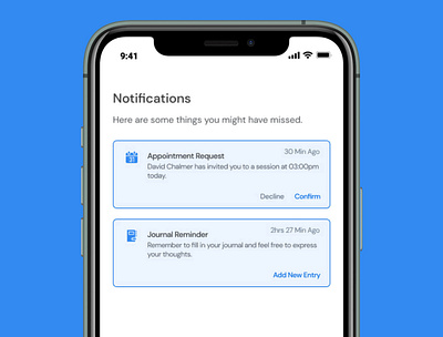 Tracing the roots Notifications app therapy ui