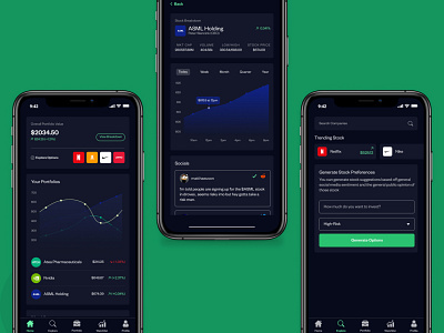 Stocks Management App app concept design finance mobile design stocks ui