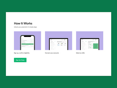 Bloom How It Works Section app concept design landing page ui web design website