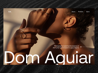 Don Aguiar Photographer Landing Page concept design hero section landing page photography ui web design website