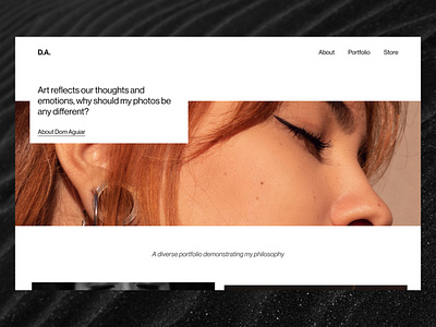 Don Aguiar Photographer Landing Page (About Section) concept design landing page photography ui web design website