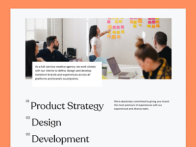 Agency Services Section (Landing Page)