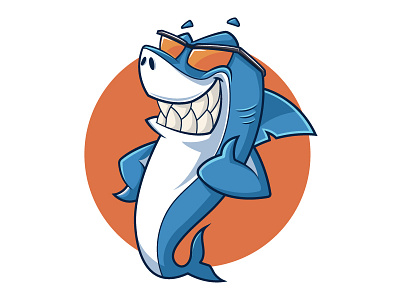 Shark Mascot cartoon character cute fish illustration mascot sea sea creature shark water