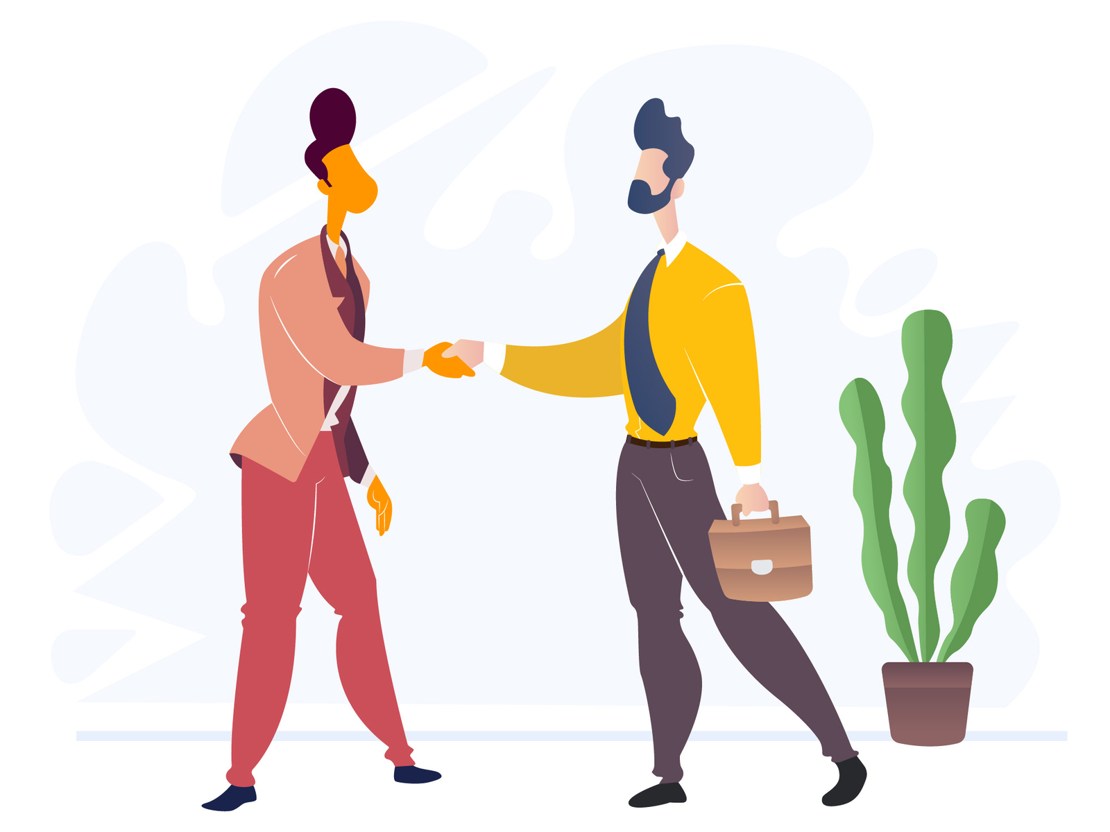 Meet and Greet-Landing page illustration by BugBoxx Production on Dribbble