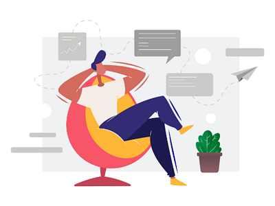 RELAX AT WORK- landing page illustration