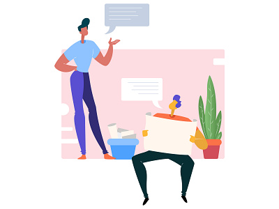 Discussion and planning - Landing page illustration