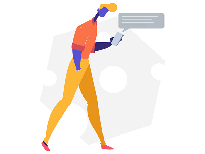 walk and talk -Landing page illustration