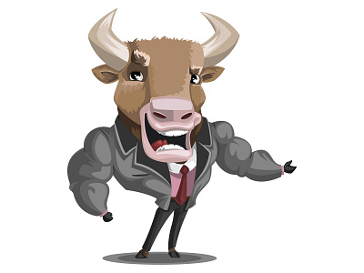 Buffalo bison buffalo business cartoon colourful corporate drawing illustration art procreate professional vector