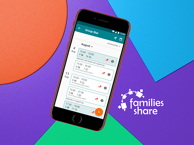 Families_Share app child app childcare childcare app design designing society education app family app family guy family managment family organization logo prototype sharing childcare social app society ui ux xd