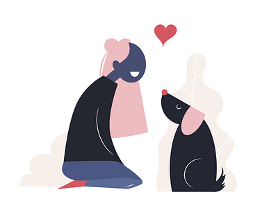 Friend for life adobe illustrator dog friend illustration