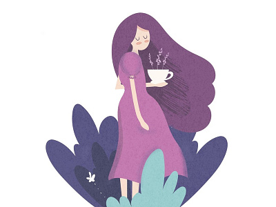 Princess Of Lavender adobe illustrator illustration lavender princess vector
