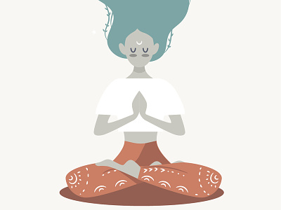 Yoga adobe illustrator girl illustration meditation yoga yoga pose