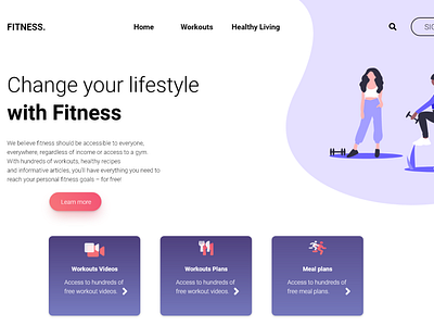 fitness concept web design