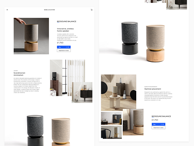 Bang & Olufson - #3 – Part 2 design flat minimal nordic product page scandinavian typography