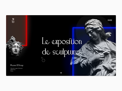 Musee D’Orsay - Le exposition de sculptures app branding design minimal product page simple typography ui