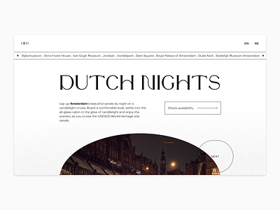 Tourism landing page - Exploration design dutch flat landing page minimal typography ui