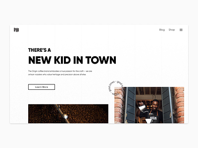 Coffee shop landing page - Exploration branding clean design flat minimal product page simple typography ui